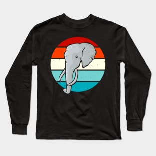 Elephants Africa Animals Vintage Retro Elephant Long Sleeve T-Shirt